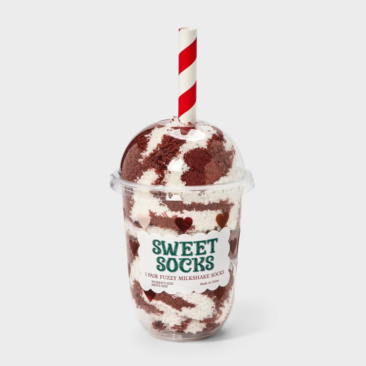 Adult Embroidered Milkshake Swirl Cozy Crew Socks - One Size Fits Most | Target