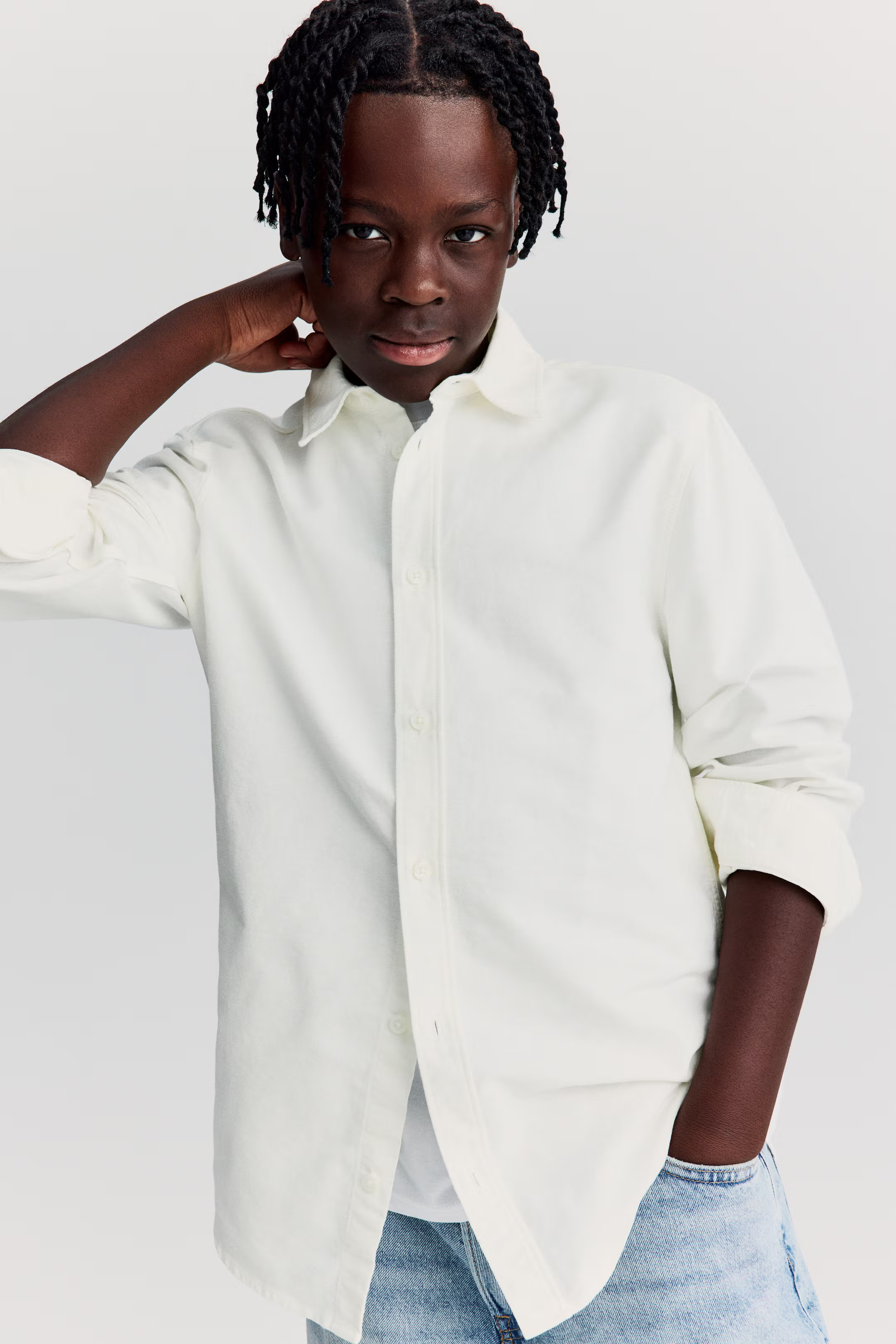 White Cotton Shirt for kids | H&M CA | H&M (US + CA)