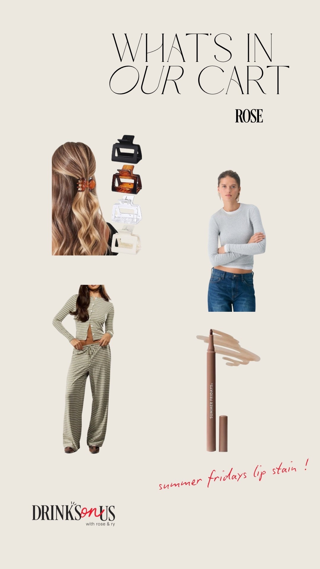 Products mentioned in S03:Episode 5 of Drinks On Us, “Whats In Your Cart?” segment!! 

#LTKSaleAlert #LTKgrwm #LTKBeauty