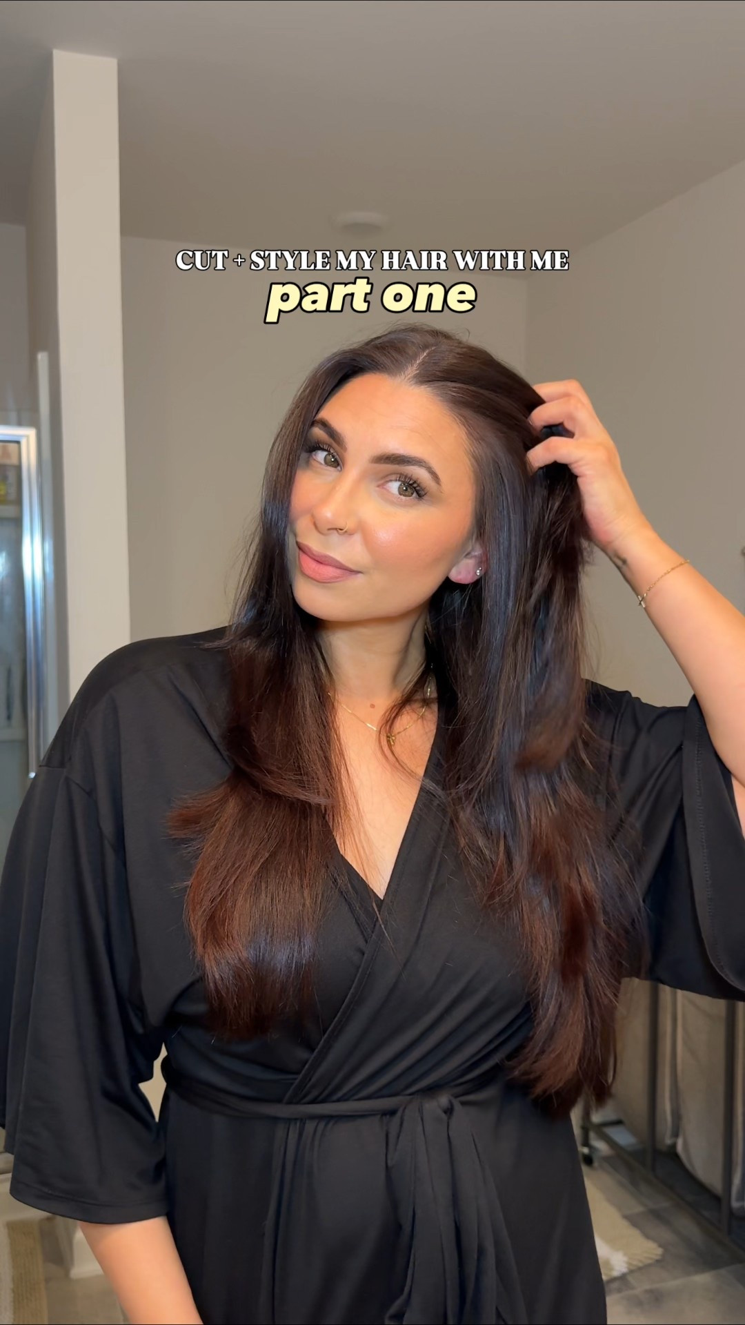 DIY long layered haircut 