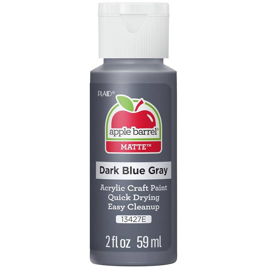 Apple Barrel Acrylic Paint, Dark Blue Gray 2 fl oz Classic Matte Acrylic Paint For Easy To Apply ... | Amazon (US)