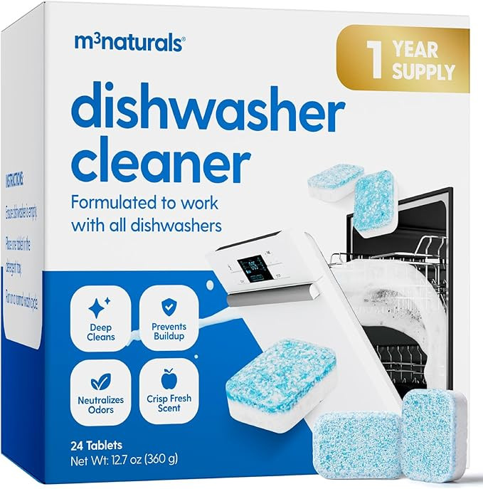 Dishwasher Cleaner & Deodorizer Tablets, Fights Grime, Grease, Limescale, Residue & Odor, Heavy D... | Amazon (US)