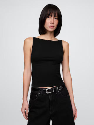 CloseKnit Jersey Boatneck Crop Tank Top | Gap (CA)