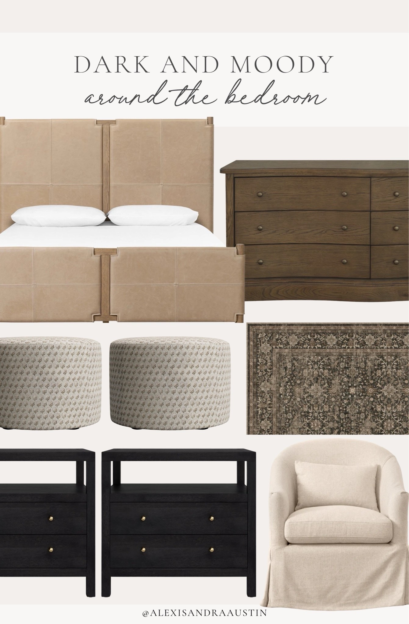 Splurge worthy finds for a timeless bedroom refresh! I always believe in finding quality pieces that will transition seamlessly season to season and year after year.

￼Home finds, neutral home inspo, collected style, bedroom refresh, summer refresh, quality furniture finds, neutral wood tones, neutral bed frame, moody rug, vintage style area rug, dresser details, moody nightstands, upholstered ottomans, cozy accent chair, linen upholstered chair, Wayfair, Perigold, Crate and Barrel, Kathy Kuo Home, McGee and Co, shop the look!

#LTKSeasonal #LTKHome