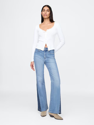 High Rise Patched '70s Flare Jeans | Gap (US)