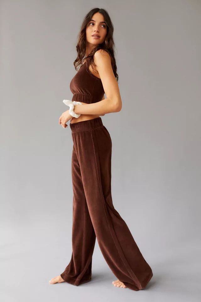 Year Of Ours Velour Wide-Leg Pant | Urban Outfitters (US and RoW)