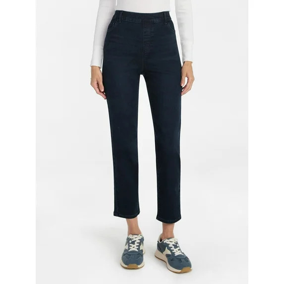 Time and Tru Women's High Rise Straight Leg Denim Jegging, 27.5" Inseam, Sizes XS-XXXL - Walmart.... | Walmart (US)