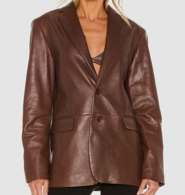 $675 LAMARQUE Women's Brown Leather Felina-Blazer Jacket Coat Size M 627906235246 | eBay | eBay US