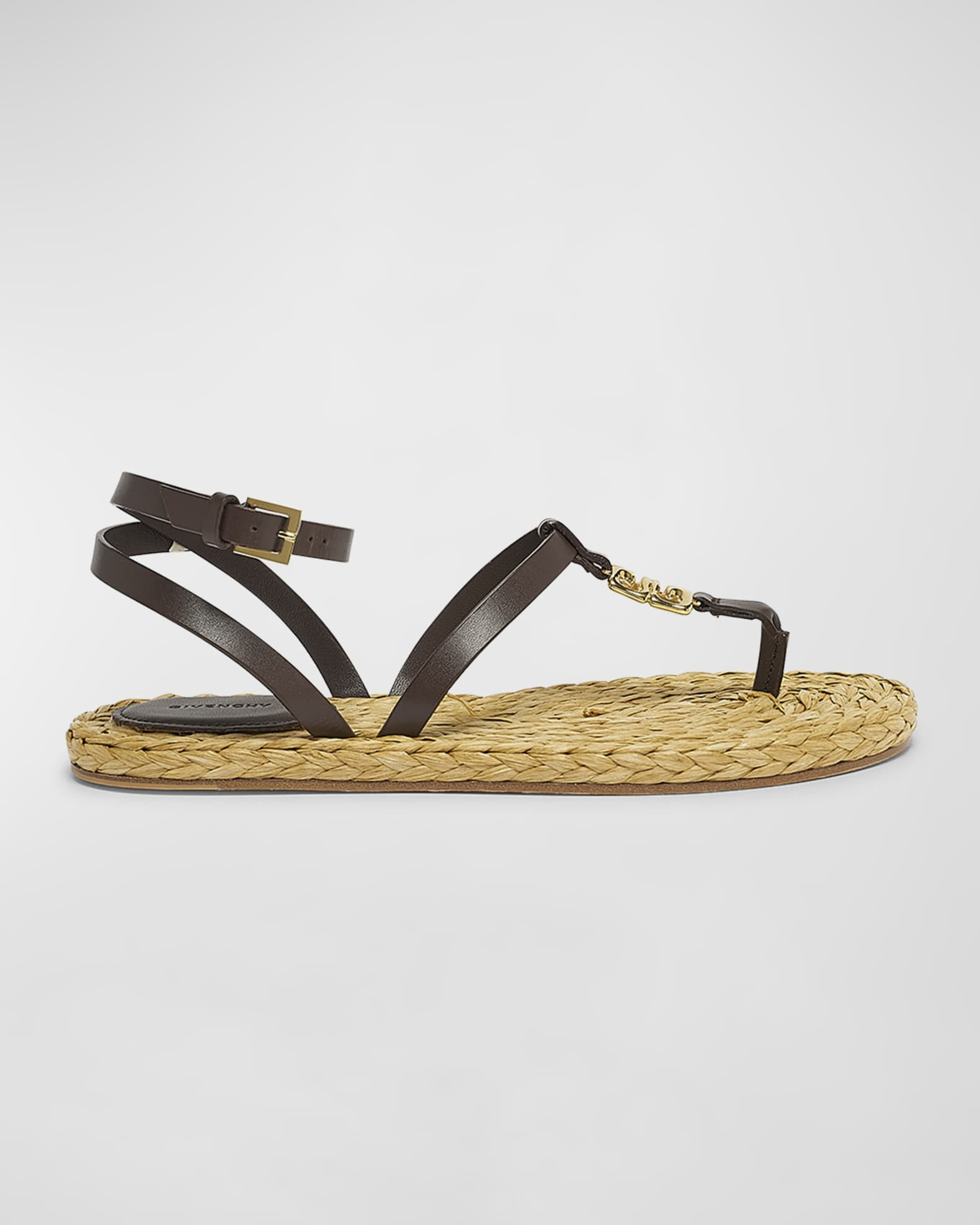Liquid 4G Leather Thong Espadrille Sandals | Neiman Marcus