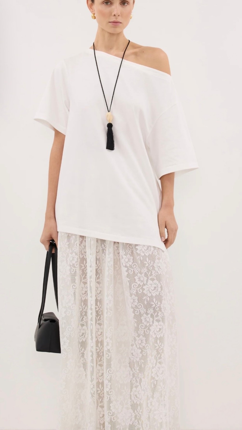 This boat neck top can also been worn off the shoulder for a chic summer look x