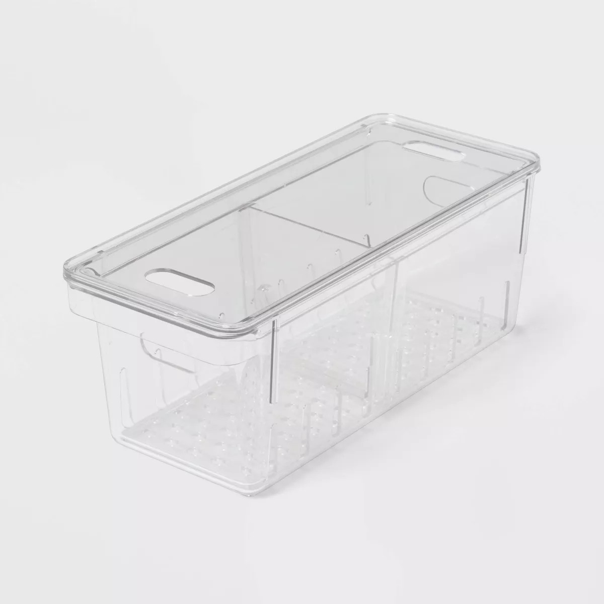 Divided Berry Bin with lid Clear - Brightroom™: Refrigerator Organizer, Kitchen Storage, Freeze... | Target