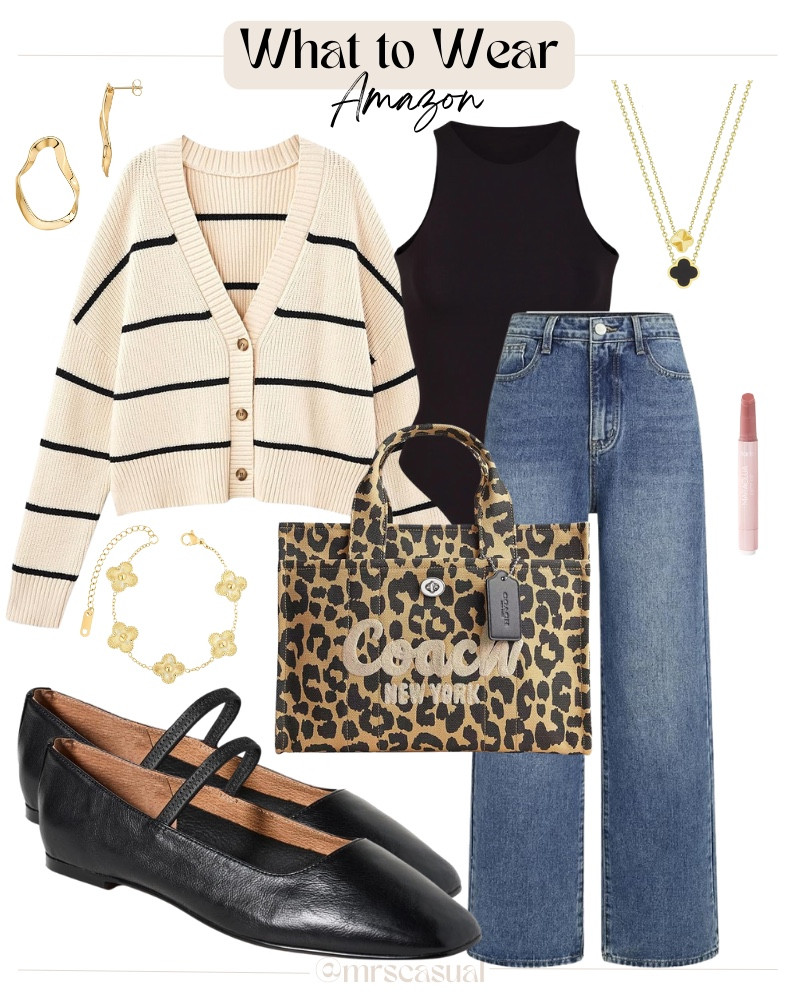 The cutest Amazon striped cardigan with wide-leg denim and a pop of leopard 😍 Easy, everyday outfit you’ll wear nonstop this winter.
🔗⬇️


#LTKHoliday #LTKOver40 #LTKGiftGuide
