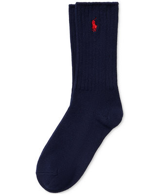 Polo Ralph Lauren Women's Classic Ribbed Crew Socks 79104 - Macy's | Macy's