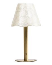 16in Capiz Shade Rechargeable Table Lamp | TJ Maxx