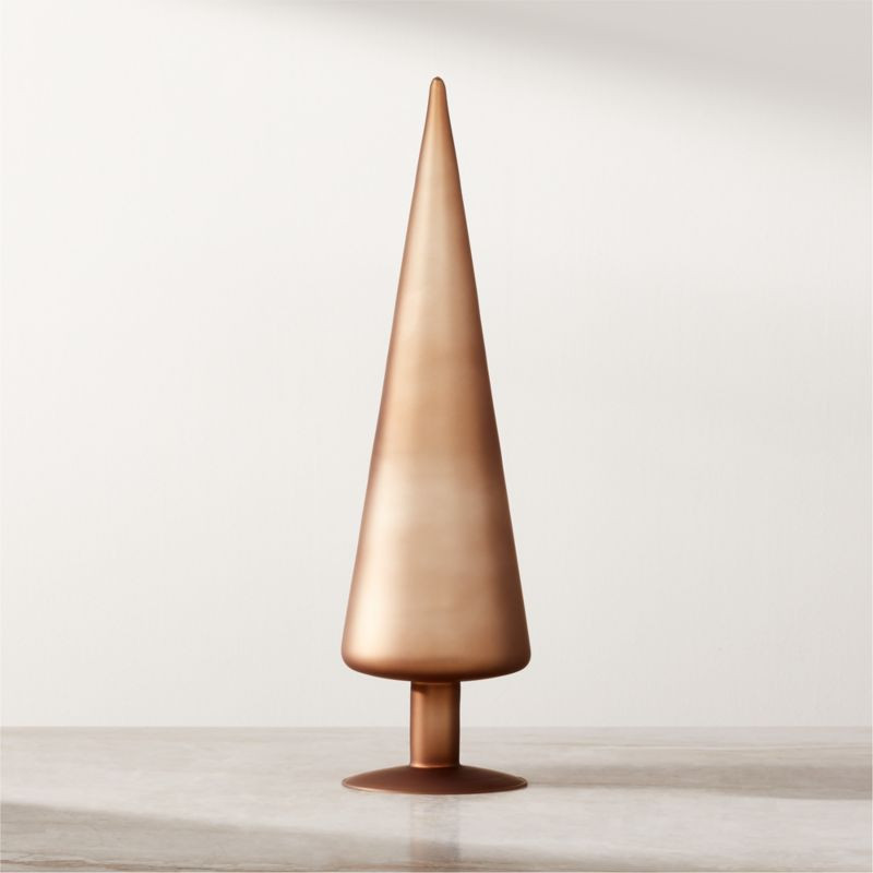 Paz Antique Gold Glass Christmas Tree 18" + Reviews | CB2 | CB2