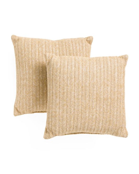 18x18 2pk Indoor Outdoor Natural Fiber Pillow Set | TJ Maxx