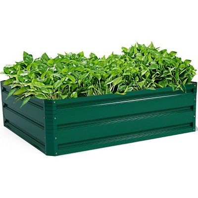 Costway 40"x32" Patio Raised Garden Bed Vegetable Flower Plant Dark Green New | Target