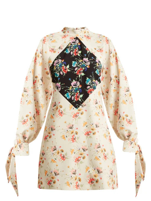 Archive floral-print crepe mini-dress | Christopher Kane | Matches (US)