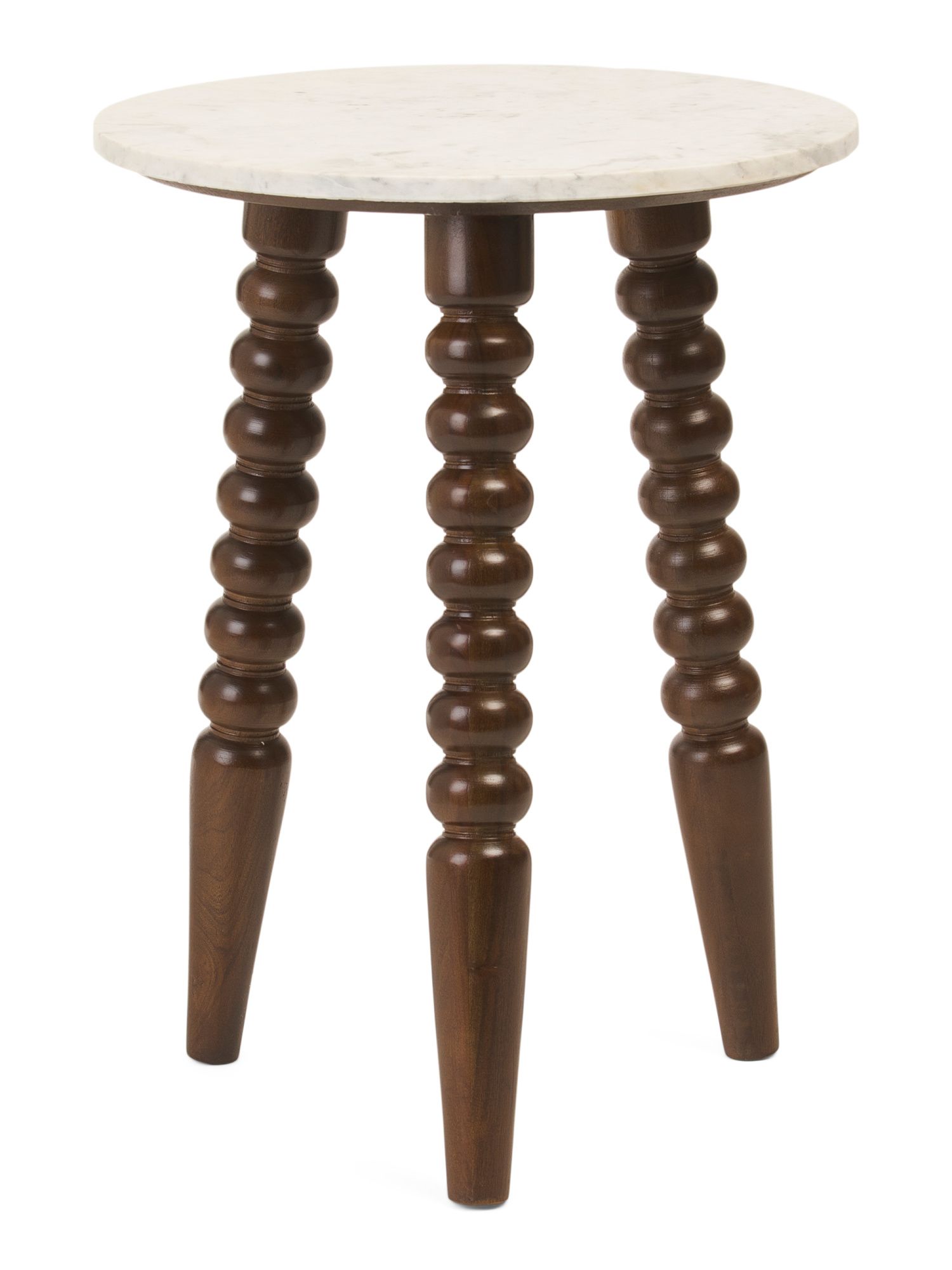 Marble Top Spindel Legs Accent Table | Global Home | Marshalls | Marshalls