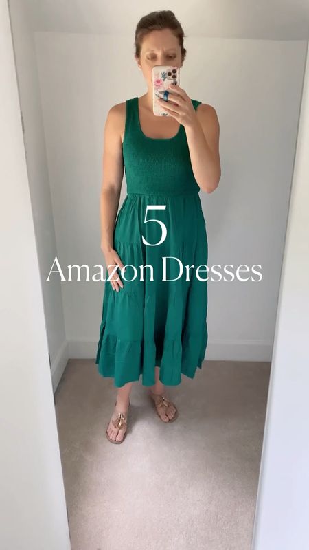 5 Amazon Dresses 

Wearing S in all 5 

Size up in the baby blue tie shoulder and one shoulder dress. Especially if busty  

#LTKBacktoSchool #LTKSeasonal #LTKunder50