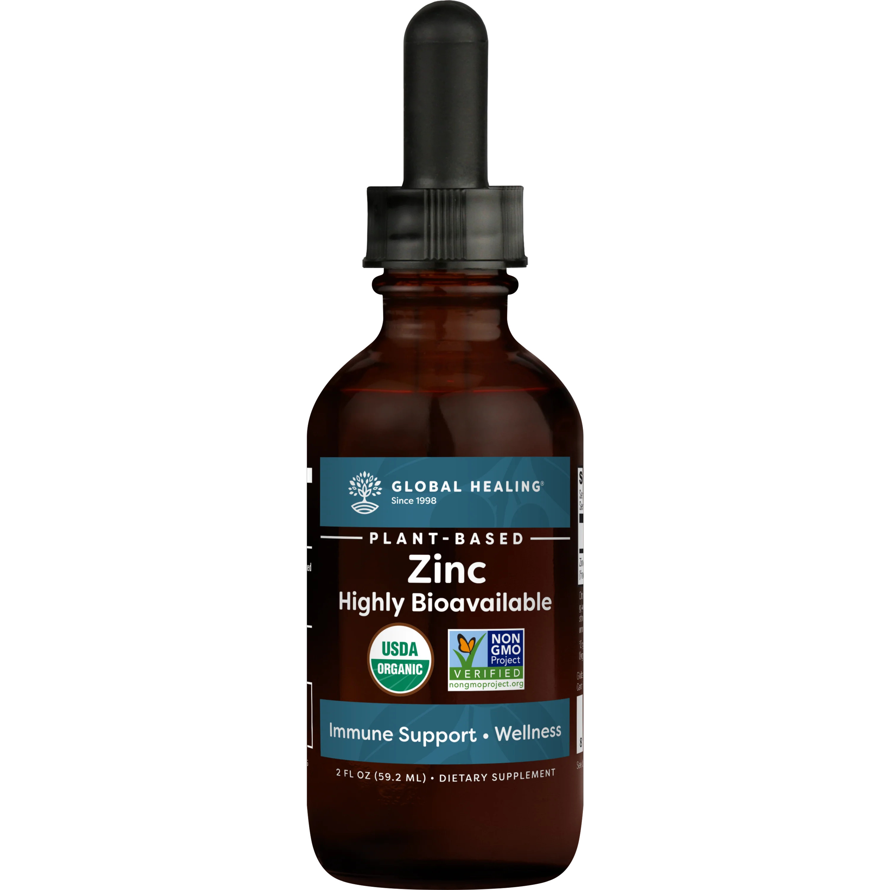 Zinc | Immune-Boosting, Plant-Based Liquid Supplement | Global Healing Center