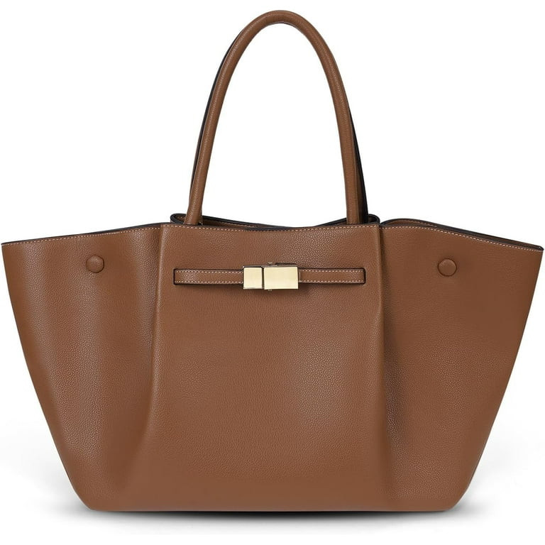 CAILDANL Tote Bag Faux Leather Work Bag for Women Soft Grained Leather Top Handle Bag Trendy Luxu... | Walmart (US)