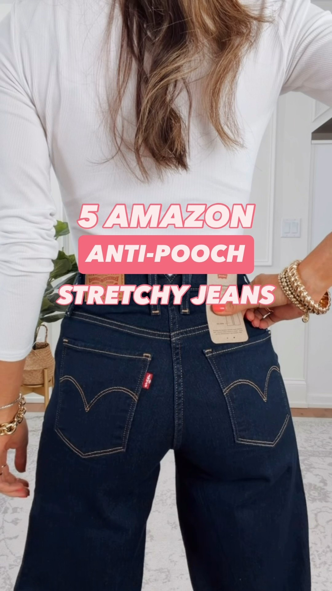 Anti-Pooch Stretchy Jeans - wearing my true to size 25 in each. Stretchiness varies #jeans #antipooch #amazonfinds

#LTKFindsUnder50 #LTKSaleAlert #LTKGiftGuide