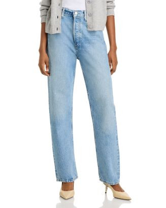90s Pinch Waist High Rise Straight Jeans in Infinite | Bloomingdale's (US)