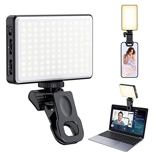 120 LED Phone Light, Selfie Light, 5000Mah Rechargeable Clip Video Light, Adjusted 3 Light Modes,... | Amazon (US)