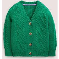 Slouchy Cable Cardigan Green Girls Boden, Shady Glade Green | Boden (UK & IE)