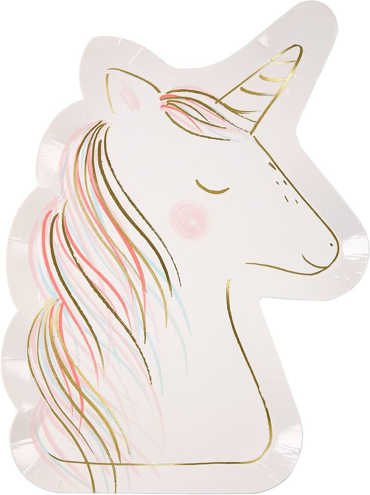 Meri Meri Disposable Birthday Party Plates, Pack of 8 Fun Shaped Disposable Plates for Party, Kid... | Amazon (US)