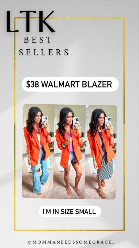 Weekly most sold items- number one is this Walmart blazer! Amazing quality! I’m in size small 

#LTKfindsunder100 #LTKstyletip #LTKsalealert