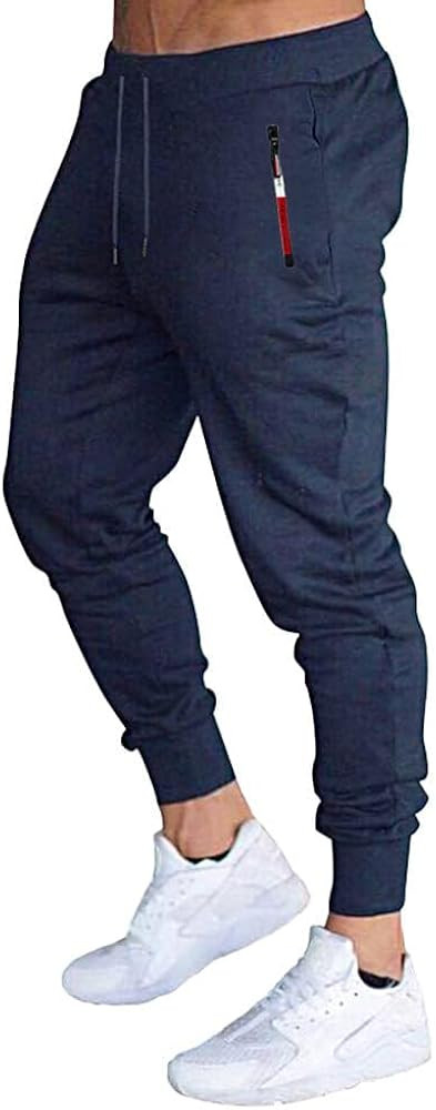 Mens Lightweight Joggers for Men Casual Lounge Workout Sweatpants for Men with Zipper Pockets | Amazon (US)