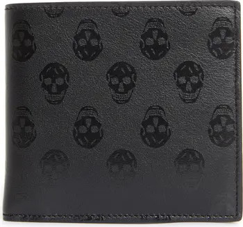 Skull Print Leather Bifold Wallet | Nordstrom