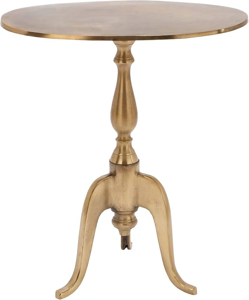 Deco 79 Aluminum Metal Side End Accent Table, 19" x 12" x 21", Gold | Amazon (US)