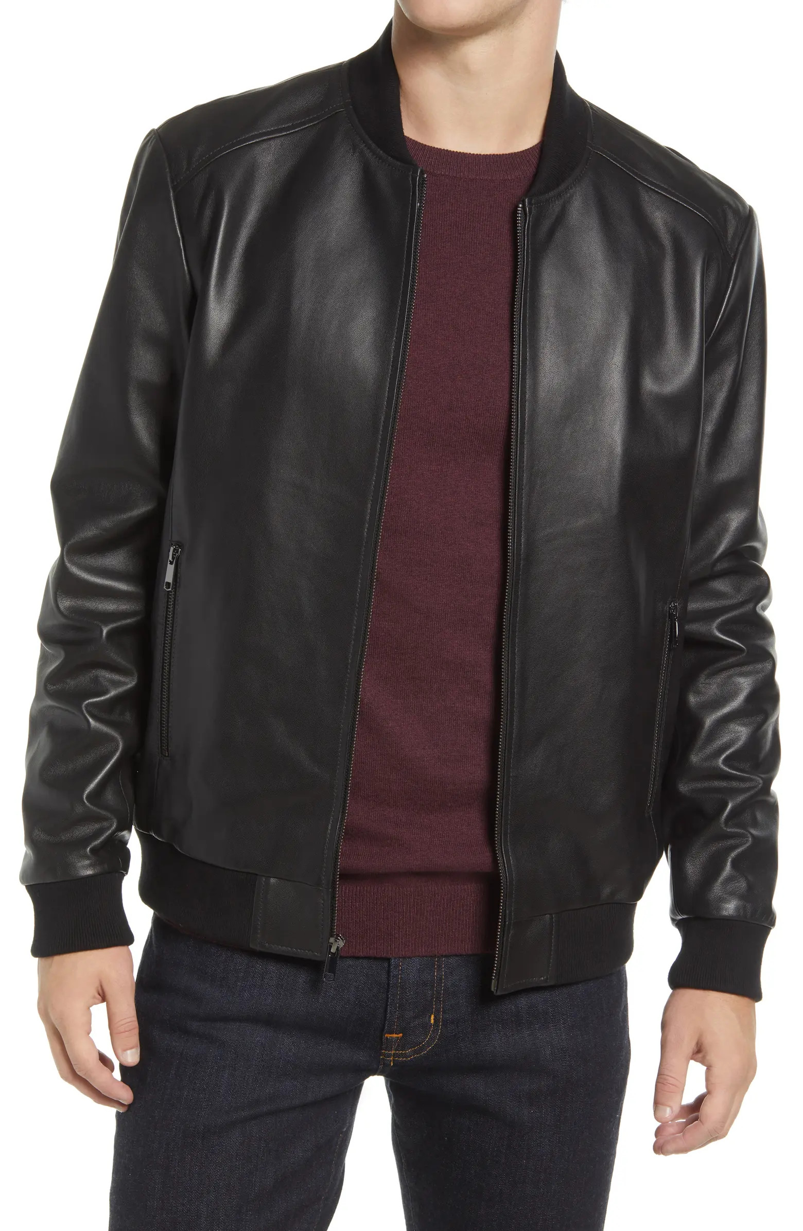 Nordstrom Leather Bomber Jacket | Nordstrom | Nordstrom