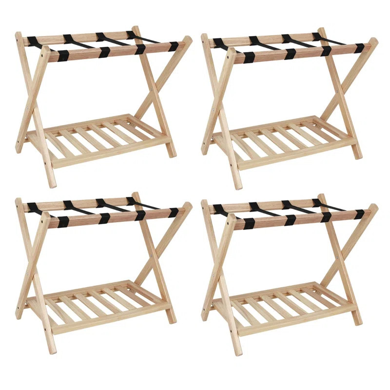 Folding Wood Luggage Rack | Wayfair North America