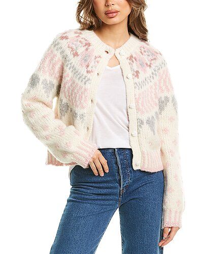 LoveShackFancy Amour Fairisle Jamie Wool & Alpaca-Blend Cardigan | Gilt