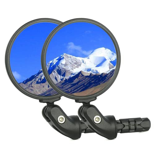 Bike Mirrors,Bike Bar End Mirror, HD Glass Convex Lens Bicycle Rearview Mirror, Safe Cycling Rear... | Amazon (US)