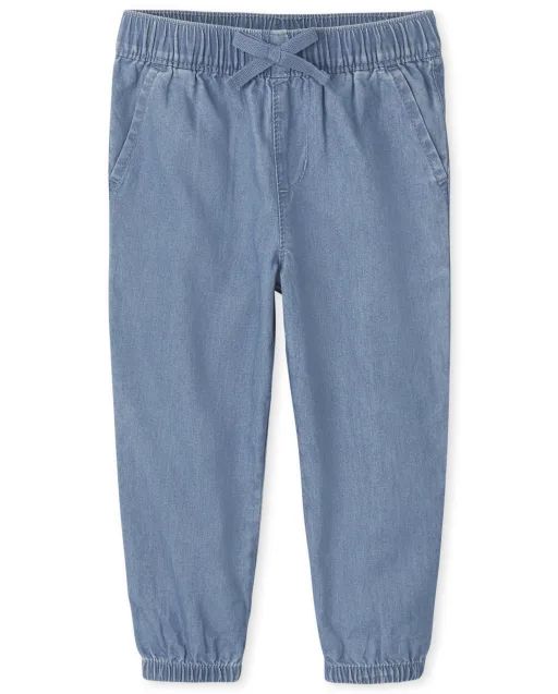 Baby And Toddler Girls Denim Pull On Jogger Pants - 11a/d1 | The Children's Place