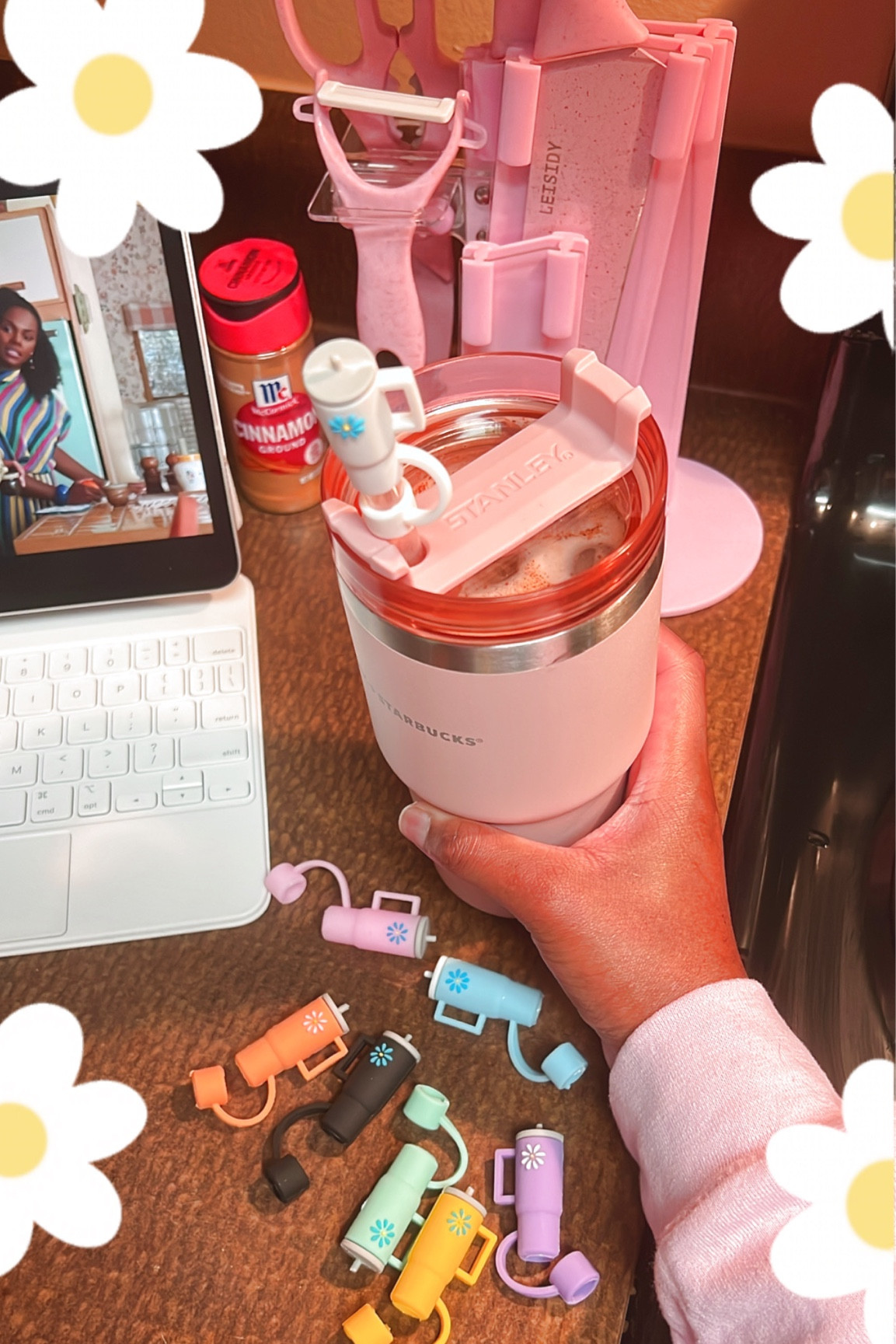 stanley cup shaped straw toppers! though I don’t like the Stanley cup with the handle, I love their other products and these covers were a gag gift that I’ll definitely keep. 

#LTKFind #LTKhome