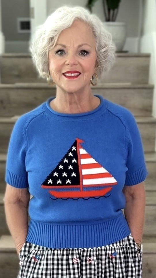 Looking for an elevated and affordable Fourth of July outfit that looks designer-inspired? 🇺🇸 This Americana look gives major designer vibes without the luxury price tag! Featuring a charming gingham skirt with beautiful embroidery and embellishments, an American flag sailboat sweater, and a navy cardigan with matching details, this outfit is classic, timeless, and perfect for summer celebrations.
If you love elevated style on a budget, this is proof that you don't have to spend a fortune to look polished and put together. ❤️🤍💙

#LTKootd #LTKOver40 #LTKMidsize