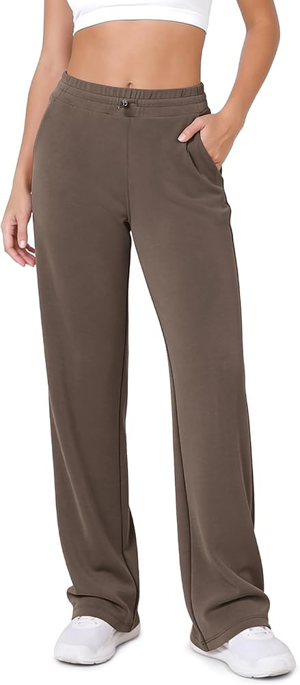 ODODOS Women's Modal Soft Wide Leg Pants with Pockets Adjustable Shockcord High Waist Casual Loun... | Amazon (US)