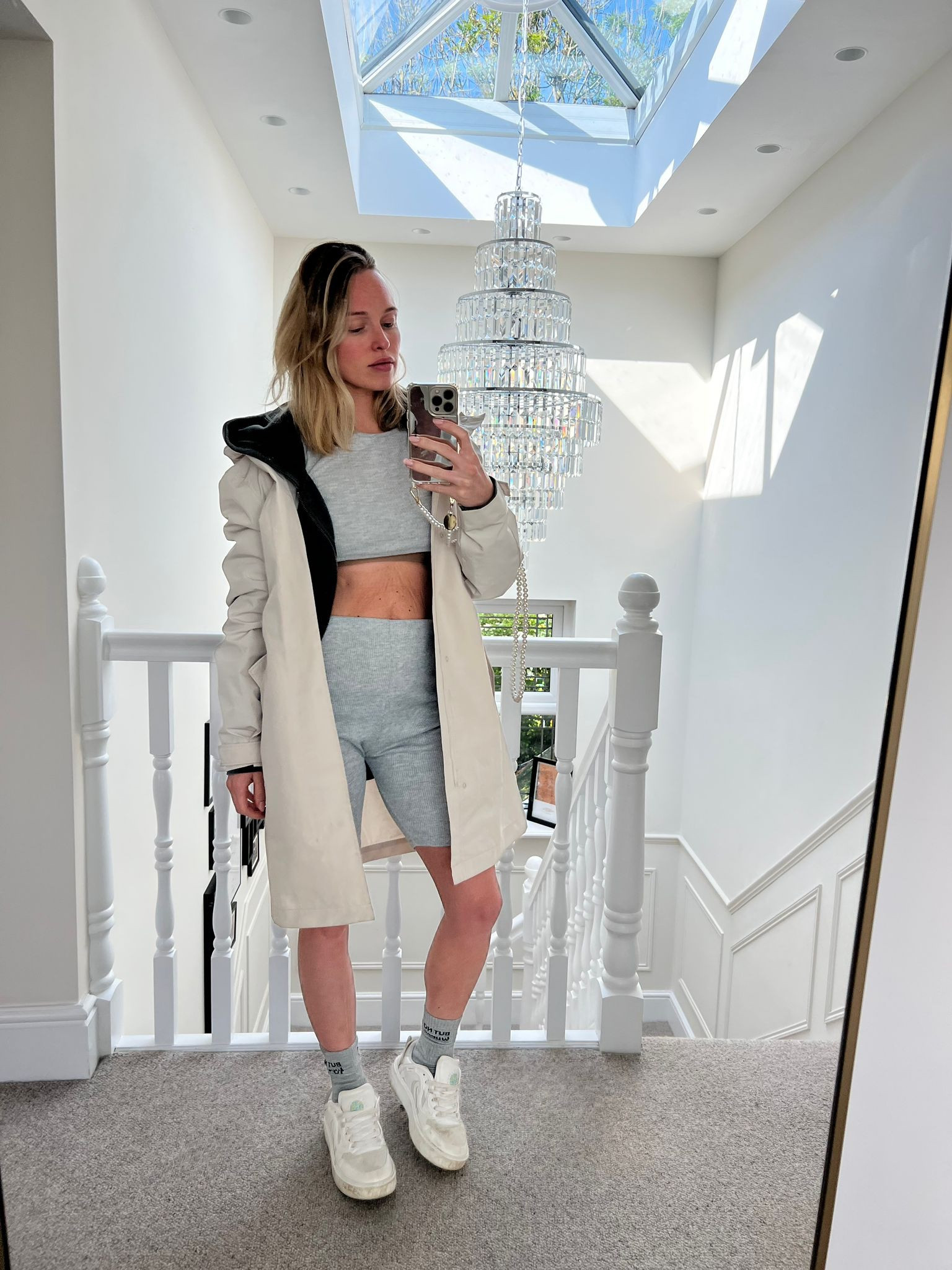 Cosy fit, jersey shorts, ribbed shorts, crop top, jersey top, skims dupe, cream parka. Cream jacket, spring jacket, white trainers, co-ord, gym set, grey leggings, summer outfit inspo, outfits, airport outfit, miss empire, Uniqlo, H&M, Stella McCartney 

#LTKfit #LTKeurope #LTKSeasonal