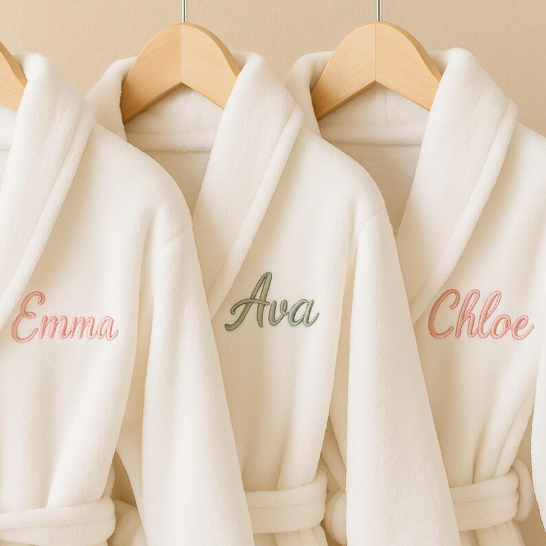 Teen Personalized Flannel Bathrobe, Custom Name Fluffy Robes Girls, Monogrammed Short Robe, Birth... | Etsy (US)