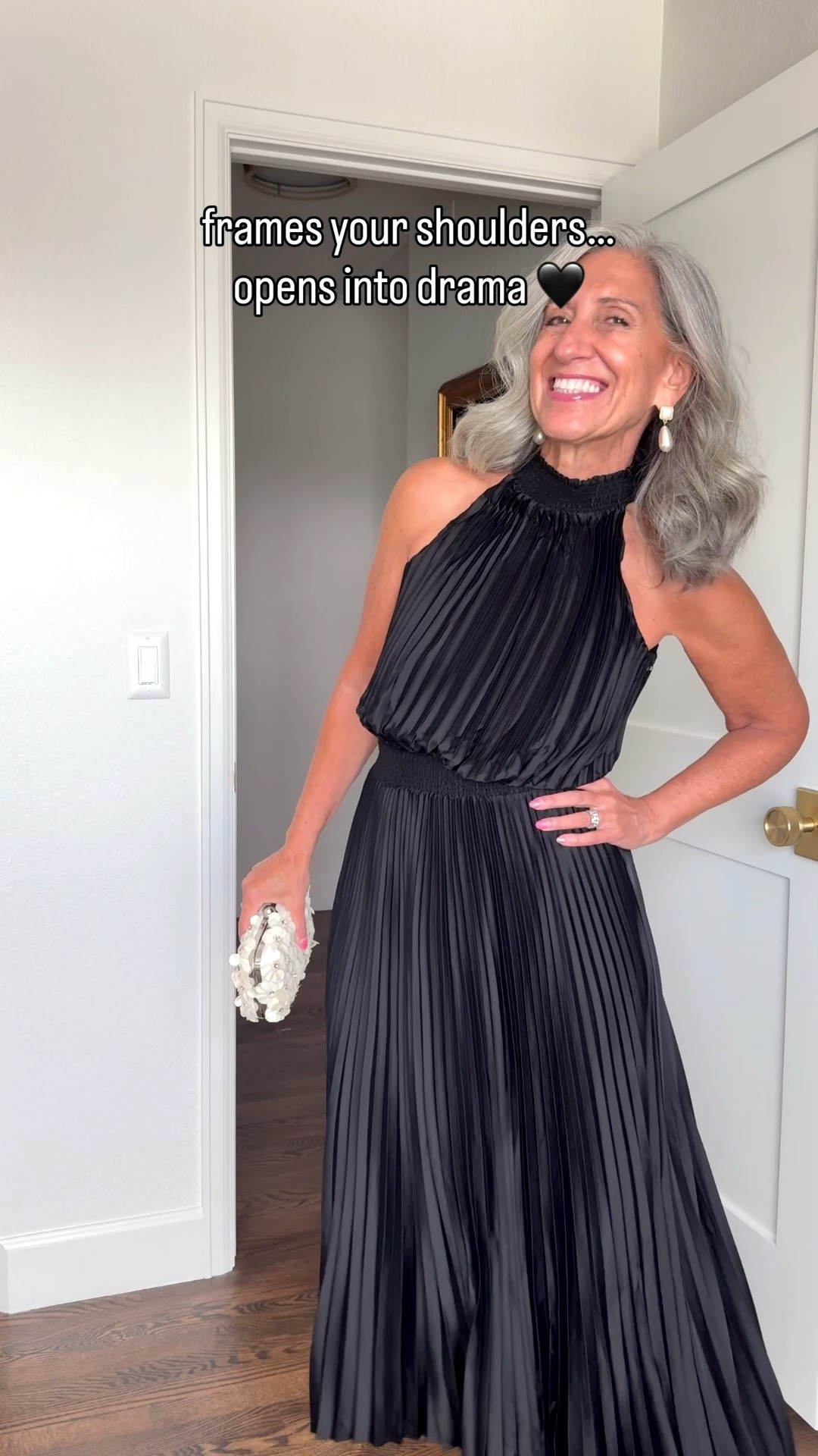 🥂 Mother of the Bride and Wedding Guest Dresses

This black halter pleated midi has a structured neckline that frames the shoulders beautifully and the accordion skirt opens into the most dramatic fluid movement all evening long.

Save this for your next invitation and share it with a friend who’s shopping. 💌

Sizing | 5’4½” | 133 | medium or 6

Wedding Guest Dress | Fashion over 50 | Mother of the Bride | Mother of the Groom | Black Tie | Formal Gown | Summer Wedding | Dresses to Hide Belly | Special Occasion

#LTKSeasonal #LTKOver40 #LTKWedding