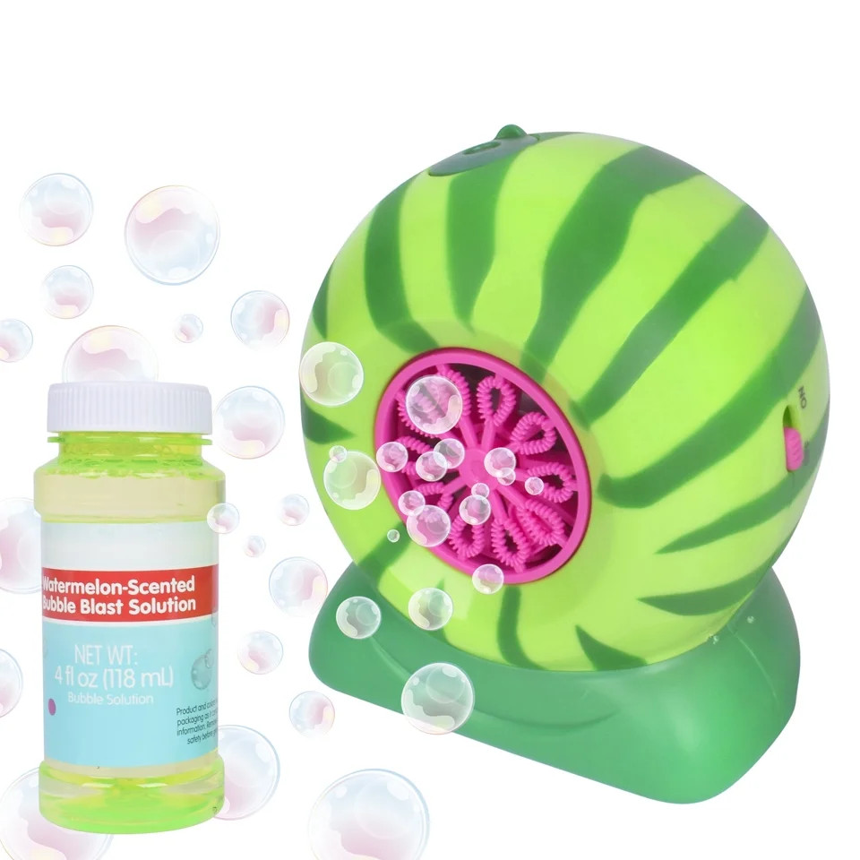 Play Day Watermelon Bubble Blower with 4oz Scented Bubble Solution, Children Ages 3+ | Walmart (US)