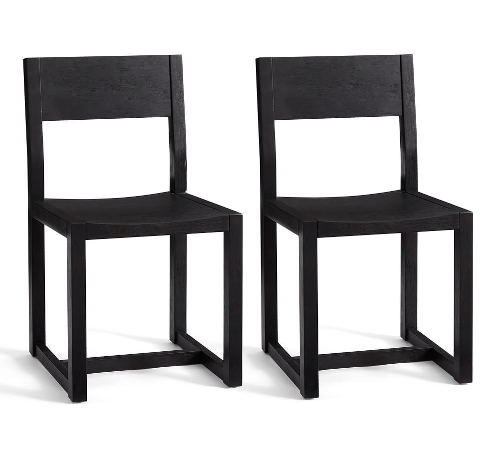 Reed Dining Chair, Warm Black, Set of 2 | Pottery Barn (US)