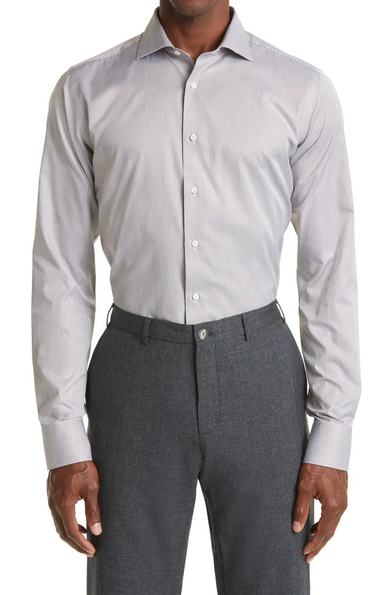Canali Impeccabile Stripe Dress Shirt | Nordstrom | Nordstrom