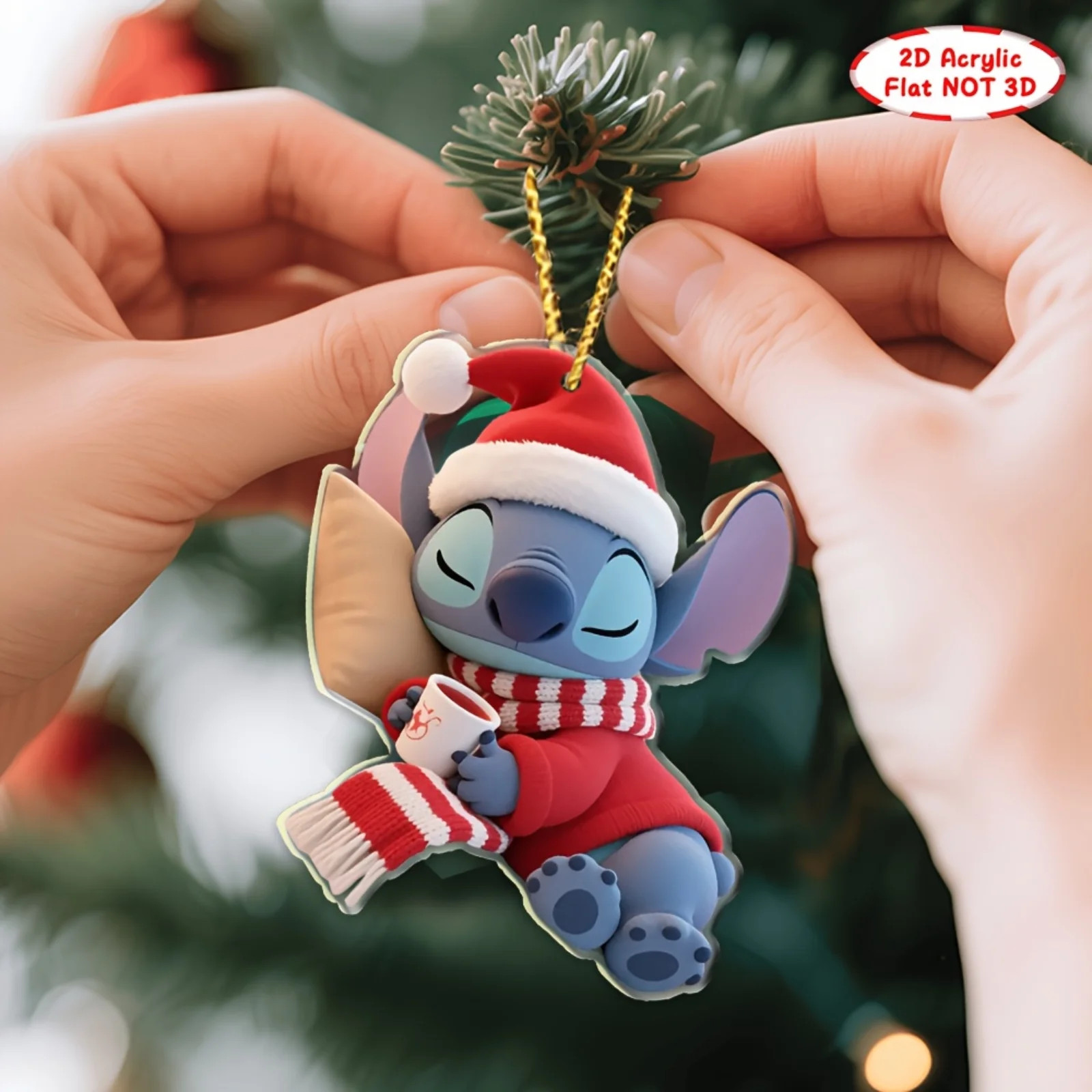 Stitch,Christmas Decorations,Hanging Acrylic Ornaments for Christmas Decorations,Cute Xmas Decor,... | Walmart (US)